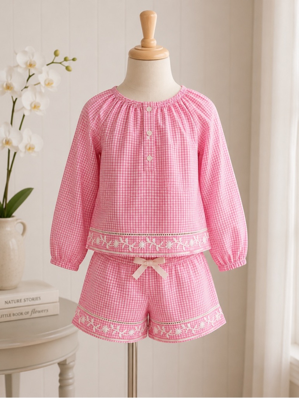 Ralph Lauren Pink Gingham Kids‎ 2 piece Set